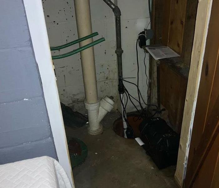 Sump pump located in homeowner's basement 